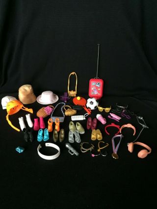 Barbie Doll Accessories,  Shoes,  Purses,  Glasses,  Jewelry,  Hats And More