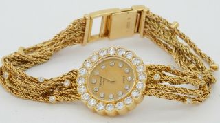 Chopard Vintage Heavy 18k Gold 2.  52ctw Vs1/f Diamond Mechanical Ladies Watch