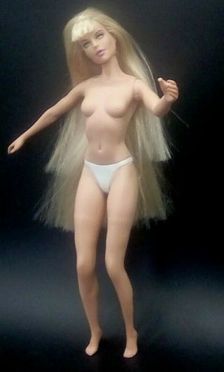 Nude 12 " Jakks Pacific Fashion Model Doll Gorgeous Blonde Long Hair Poseable Bin