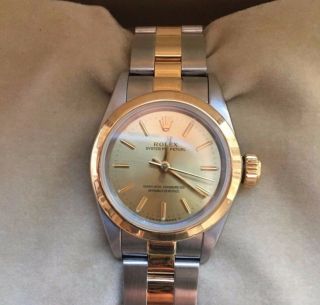 Lady Rolex 18K Gold/Stainless Steel Oyster Perpetual 67183 ROLEX CERT 24 months 2