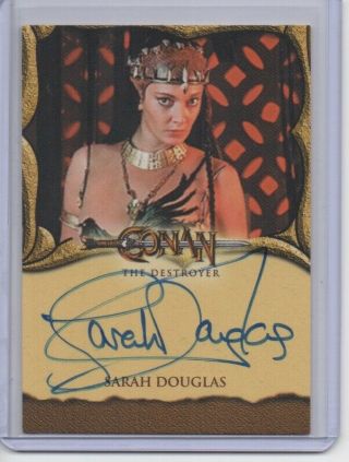 Sarah Douglas Signed 2004 Conan Destroyer Card Auto Autograph Superman,  Arnold