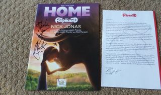 Ferdinand Home Hand Signed Autographed Sheet Music Nick Jonas Fyc Promo 1