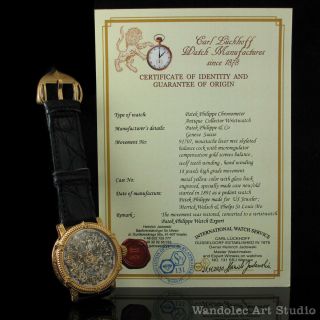 Vintage Mens Wristwatch Skeleton Men ' s Watch Restored Patek Philippe Movement 3