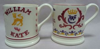 Emma Bridgewater Prince William And Catherine Engagement & Wedding Mugs England