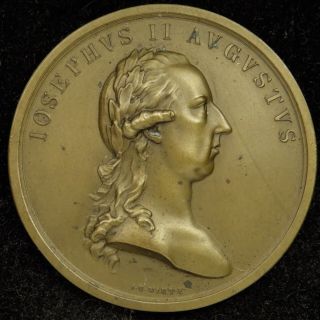Emperor Joseph Ii Austria Holy Roman Empire Uni - Face Bronze Medal 46 Mm