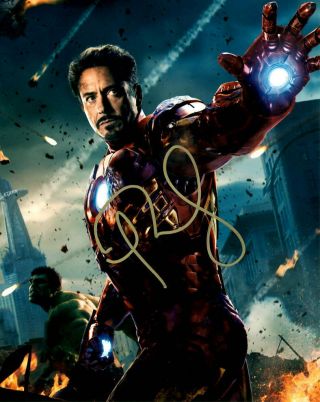 Robert Downey Jr Iron Man Avengers Autograph 8x10 Photo Signed