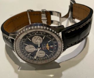 Breitling Ab0120 Navitimer 01 43mm Black Dial Stainless Steel Chronograph Watch