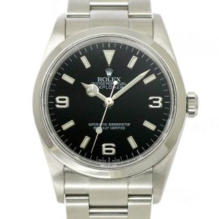 Rolex Explorer 1 114270 Serial F Automatic Black Dial Mens Watch 90102625
