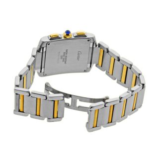 CARTIER Stainless Steel & 18K Yellow Gold Tank Francaise 3