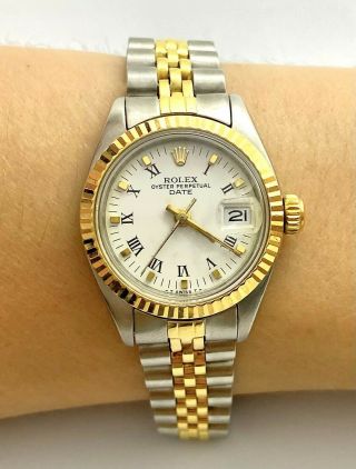 Rolex Date Ref.  6917 Two - Tone Vintage Ladies Watch 100 Automatic 2030