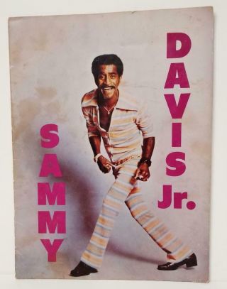 Rare Vintage Sammy Davis Jr Signed Autographed 1972 Concert Tour Program