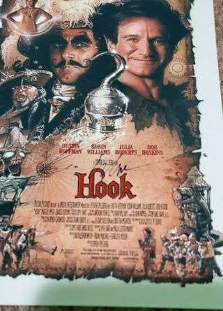Robin Williams " Hook Signed Photo 4x6 Rare Autograph Mrs Doubtfire Mork