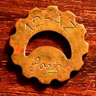 Collectible Token - Goetz,  12 Az / Patent Number / Small Sprocket / Chicago