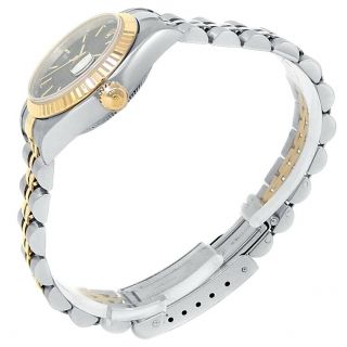 Rolex Datejust 18k Yellow Gold Steel Jubilee Automatic Blue Ladies Watch 79173 2