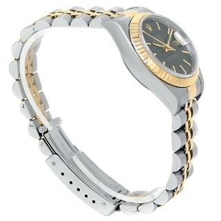 Rolex Datejust 18k Yellow Gold Steel Jubilee Automatic Blue Ladies Watch 79173 3