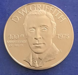 American Film Director D.  W.  Griffith Intolerance Birth Of A Nation Coin Medal