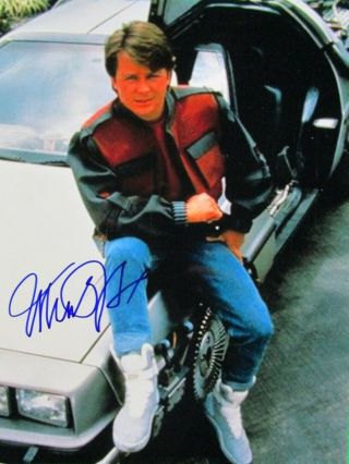 Michael J Fox Celebrity Signed 8x10 Photo W/coa