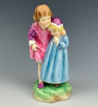 Vintage Royal Worcester England Babes In The Wood 3302 Porcelain Figurine Nr Sms