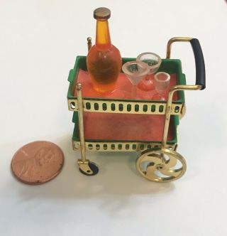 Vintage Dollhouse Ideal Petite Princess Rolling Tea Cart
