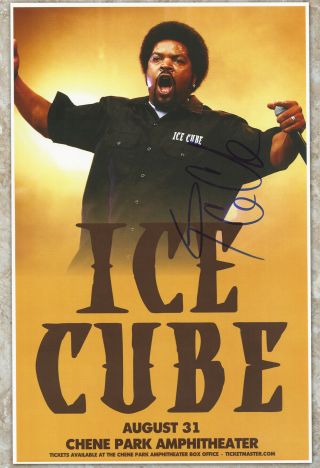 Ice Cube Autographed Concert Poster F The Police,  Nwa
