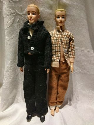 2 Vintage Ken Dolls,  One With Flocked Hair,  One Without