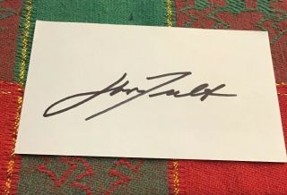 John Travolta Autographed 3x5 Index Card Pulp Fiction And More