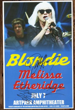 Blondie Autographed Gig Poster Debbie Harry,  Chris Stein,  Clem Burke