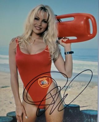 Pamela Anderson Hand Signed 8x10 Photo W/ Holo Baywatch