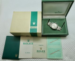 1974 Rolex Oyster Perpetual Air - King 5500 Automatic Wristwatch Box & Papers 34mm