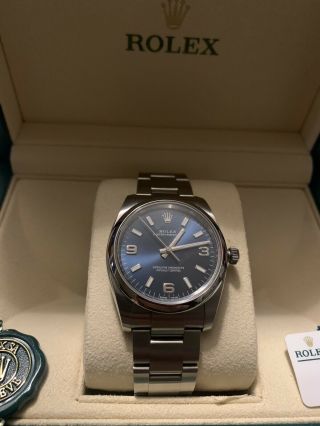 Rolex Oyster Perpetual Stainless Steel Oyster Automatic Blue Men 