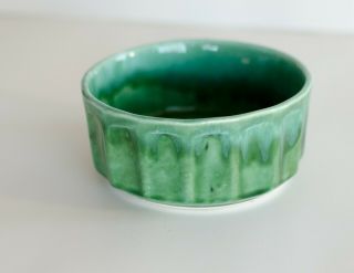 Vintage Usa Pottery Green Drip Glaze Pot Ceramic Succulent Planter Bowl G5
