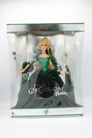 2004 Holiday Christmas Barbie Doll Special Edition Mattel Emerald Green