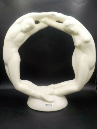 Xl Vintage Royal Haeger Nude Man And Woman " Circle Of Love " Sculpture 1990 