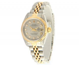 1987 Ladies Rolex Datejust 69173,  Two - Tone,  26mm,  Aftermarket Ann Dial