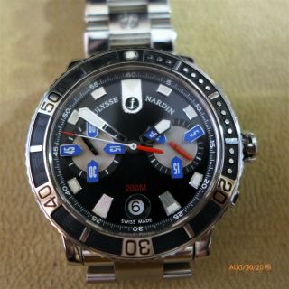 Ulysse Nardin Maxi Marine Diver Chronograph 8003 - 102,  B&p