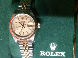 1984 ROLEX LADY OYSTER PERPETUAL DATE – WATCH BOX AND PAPERS INC WATCH 8486236 2