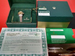 1984 ROLEX LADY OYSTER PERPETUAL DATE – WATCH BOX AND PAPERS INC WATCH 8486236 5