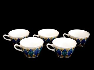 5 Vintage Figgjo Flint Norway Turi Design Clupea Fish Coffee Tea Cups 3