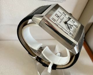 JAEGER LECOULTRE REVERSO SQUADRA HOME TIME GMT STEEL WATCH - 35 41mm - BOX/PAPERS - 3