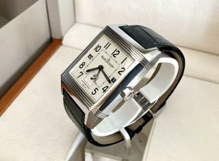JAEGER LECOULTRE REVERSO SQUADRA HOME TIME GMT STEEL WATCH - 35 41mm - BOX/PAPERS - 6