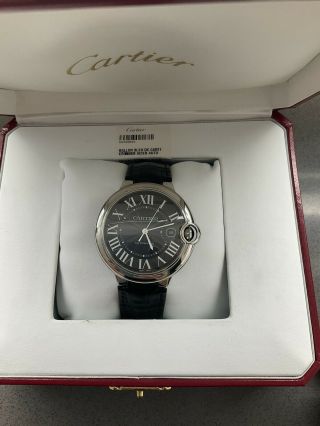Cartier Ballon Bleu Automatic Black Dial 42mm Wsbb0003 And Papers Exc