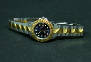 Ladies Rolex Yacht - Master 69623 Stainless Steel & 18k Gold 29mm Blue Dial Watch
