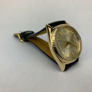 Rolex 1601 Datejust 18k 750 Yellow Gold Pie Pan Dial Watch Caliber 1560 3