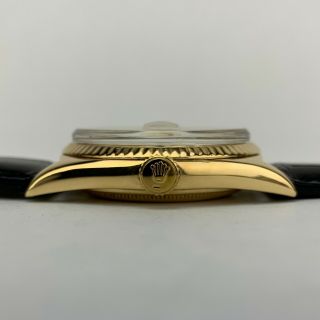 Rolex 1601 Datejust 18k 750 Yellow Gold Pie Pan Dial Watch Caliber 1560 4