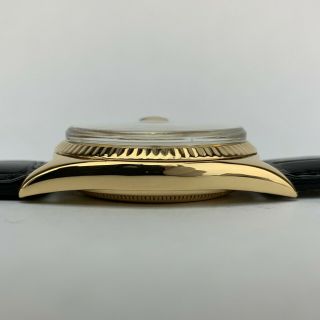 Rolex 1601 Datejust 18k 750 Yellow Gold Pie Pan Dial Watch Caliber 1560 5