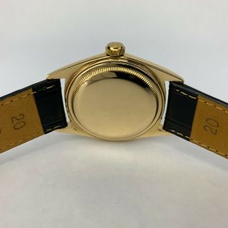 Rolex 1601 Datejust 18k 750 Yellow Gold Pie Pan Dial Watch Caliber 1560 6