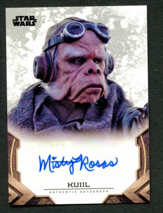 Misty Rosas As Kuiil A - Mr Signed Auto 2020 Topps Star Wars The Mandalorian Card