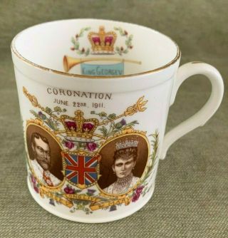 Antique Shelley China King George V Coronation Mug 1911 (present From Belfast)