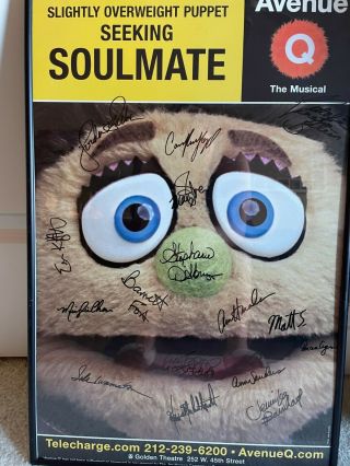 Avenue Q The Musical Signed Broadway Poster Framed