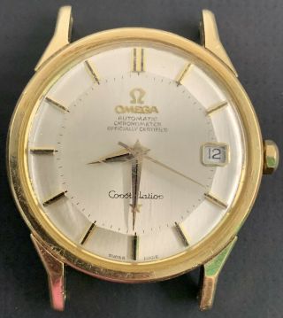 Vintage Omega Constellation 18k Gold Automatic Men Watch